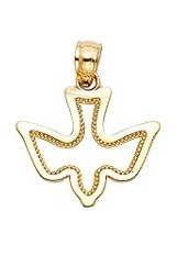 superb itty-bitty holy spirit dove gold baby charm